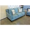 Image 8 : NEW COMFORTLAND 3 PIECE FABRIC AND FEATHER DOWN SOFA, LOVESEAT AND CHAIR, WITH THROW PILLOWS, RETAIL