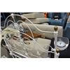 Image 2 : ANTIQUE WHITE METAL SINGLE SIZE BEDFRAME