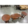 Image 3 : 3 PIECE GLASSTOP COFFEE TABLE SET