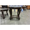 Image 3 : COFFEE TABLE AND 2 END TABLES W/ GLASS INSERTS