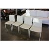 Image 1 : SET OF 4 WHITE MODERN CHAIRS