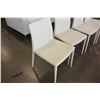 Image 2 : SET OF 4 WHITE MODERN CHAIRS