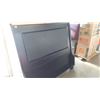Image 1 : BLACK DOUBLE SIZE BEDFRAME WITH LEATHER INSERT