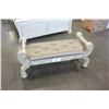 Image 1 : BRAND NEW ASHLEY LARGE UPHOLSTERED AND CARVED BENCH, RETAIL $1499
