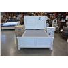 Image 1 : BRAND NEW ASHLEY RUSTIC FARMHOUSE QUEENSIZE PANEL BEDFRAME, 2 NIGHT STANDS WITH POWER/ USB OUTLETS R