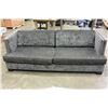 Image 1 : CRUSHED GREY VELVET SOFA WITH STUDDED ACCENTS