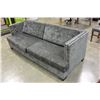 Image 2 : CRUSHED GREY VELVET SOFA WITH STUDDED ACCENTS