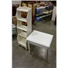 Image 1 : WHITE PAINTED ENDTABLE AND SMALL BOOKSEHLF
