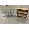 Image 1 : BLACK WIRE CUBICLE STORAGE AND WOOD CUBICLE STORAGE