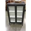 Image 2 : PAINTED RUSTIC TWO GLASS DOOR CABINET