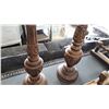 Image 2 : PAIR OF TALL WOOD CANDLESTANDS