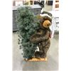 Image 1 : ENTRANCE WAY BEAR HOLDING CHRISTMAS TREE 4FT