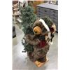 Image 2 : ENTRANCE WAY BEAR HOLDING CHRISTMAS TREE 4FT