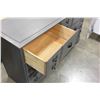 Image 3 : GREY PAINTED 9 DRAWER CREDENZA