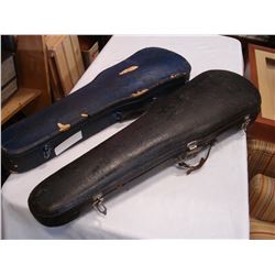 TWO VIOLIN CASES AND VIOLIN