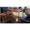Image 1 : MID CENTURY TEAK AND CHROME ROLLING RACK