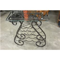 BOMBAY METAL GLASSTOP WINE RACK