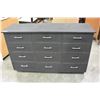 Image 1 : BLACK PAINTED 12 DRAWER CABINET