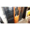 Image 2 : BLACK AND MAPLE GLASS DOOR DISPLAY CABINET