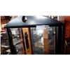Image 2 : MODERN BLACK AND MAPLE DISPLAY CABINET