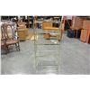 Image 2 : BRASS AND GLASS SHELF UNIT