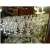 Image 1 : SHELF LOT OF ESTATE ETCHED AND CRYSTAL STEMWARE