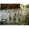Image 2 : SHELF LOT OF ESTATE ETCHED AND CRYSTAL STEMWARE