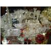 Image 1 : SHELF LOT OF CRYSTAL SERVING PIECES