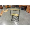 Image 1 : CAST IRON WINE RACK W/ GLASS HOLDER