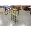 Image 2 : CAST IRON WINE RACK W/ GLASS HOLDER