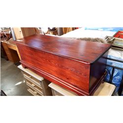 MAHOGANY FINISH BLANKET BOX