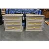 Image 2 : PAIR OF 3 DRAWER NIGHT STANDS MADE IN ITALY