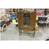 Image 1 : ANTIQUE WALNUT GLASS DOOR DISPLAY CABINET