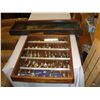 Image 1 : DISPLAY RACK OF COLLECTOR SPOONS AND SHADOW BOX OF BASEBALL