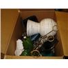 Image 2 : TWO BOXES OF HOME DECOR AND VASES