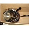 Image 1 : REVERE WARE COPPER BOTTOM POT AND PAN SET