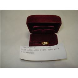 10KT GOLD MENS PINKY RING WITH 5 DIAMONDS