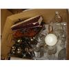 Image 2 : BOX OF GLASSWARE AND SILVER PLATE
