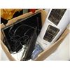 Image 2 : BOX OF ELECTRONICS AND HEATER