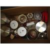 Image 2 : 2 BOXES OF GLASS CANISTERS AND TEAPOTS