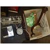 Image 1 : BOX OF CLOCKS, BAROMETER AND RADIO
