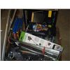 Image 2 : 2 TRAYS OF ELECTRONICS, BLU RAYS AND HARDWARE
