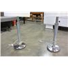 Image 2 : TWO BRUSHED CHROME TABLE LAMPS