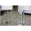 Image 2 : TWO BRUSHED CHROME TABLE LAMPS