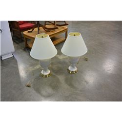 PAIR OF CERAMIC TABLE LAMPS