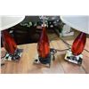 Image 2 : THREE RED GLASS TABLE LAMPS