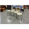 Image 2 : 4 LEATHER AND METAL STOOLS