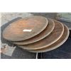 Image 2 : FOUR ANTIQUE WOOD BARRELL LIDS AND LOT OF BARRELL RINGS