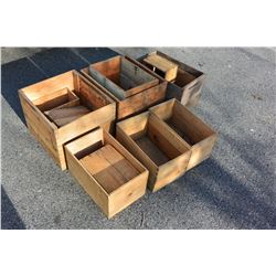 LOT OF WOOD CRATES