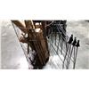 Image 2 : WIRE BARREL OF TABLE LEGS AND METAL GARDEN BARRIER